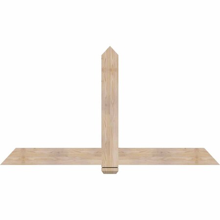 Ekena Millwork Eugene Smooth Timber Gable Bracket, Douglas Fir, 72"W x 39"H x 1 1/2"D x 5 1/2"F, 13/12 Pitch GBW072X39X0206EUG00SDF